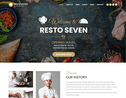 Resto Seven | Restaurant Business Website