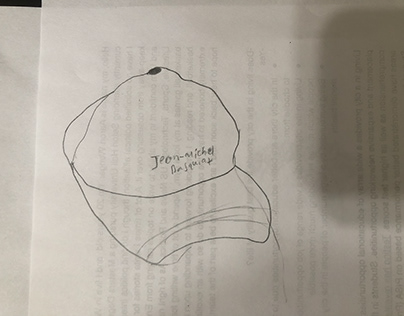 Contour drawing object hat