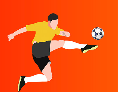 player kicking a soccer illustration for FIFA World Cup