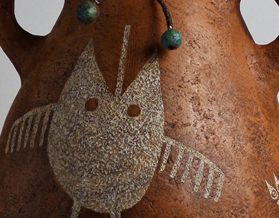 Petroglyph Owl Jug