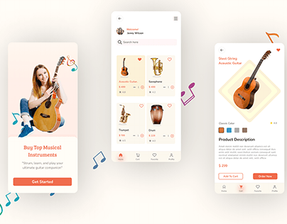 Musical Instruments App UI Design