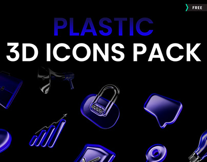 Plastic 3d icons pack for FREE 30pcs