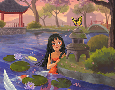 A Koi Princess | Illustration