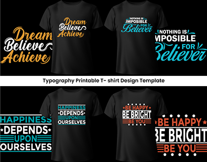 Free Download Typography T Shirt Design Bundle Template