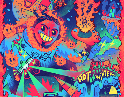 Animated music album cover for Woozy