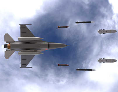 F-16 Fighter Plane 3D Design
