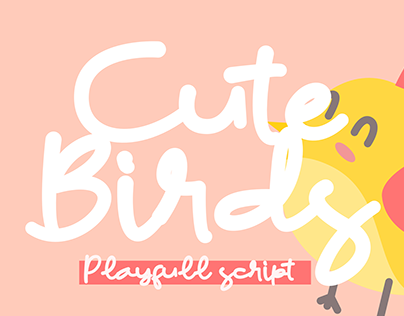 Cute Birds Fun Handwritten Font Script