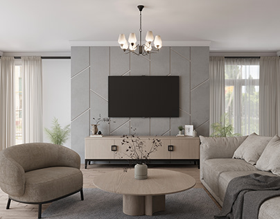 Interior Visualization Render - Living Room 2