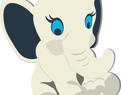 Baby elephant illustration