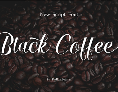Black Coffee script Font