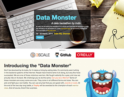 Hackathon webpage - Data Monster