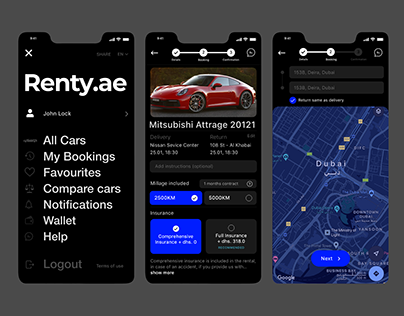 Renty Car renting app