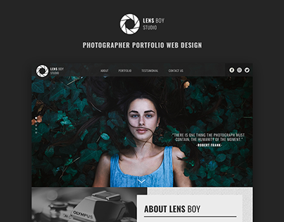 Photographer Portfolio Web Design - Lens Boy