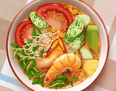 Study _ Digital Art _ Vietnamese sweet and sour soup