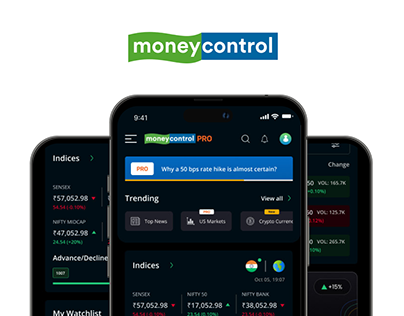 Money Control Dashboard Redesign