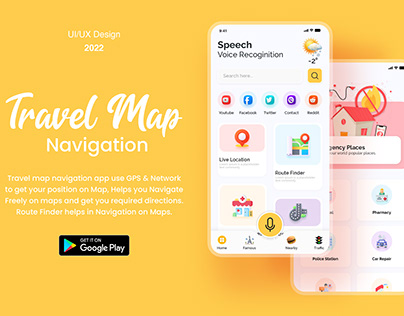 Travel Map Navigation App