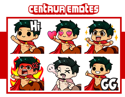 Chibi Centaur Emotes: Character Expressions