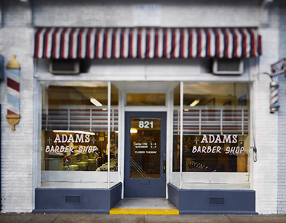 Adams Barbershop Signage