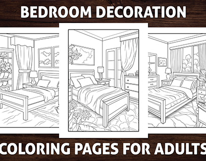 Bedroom Coloring Page for Adults