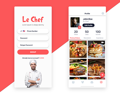 Le Chef Mobile App Design