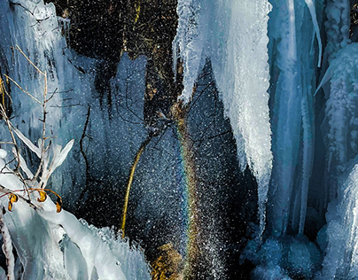 Rainbow between the ice, Georgia