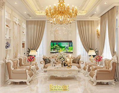 Classy interior of the splendid neoclassical villa