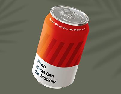 Free Soda Can 5K Mockup