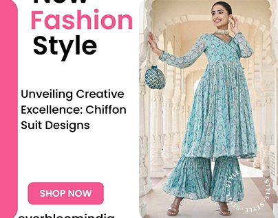 Unveiling Creative Excellence: Chiffon Suit Designs