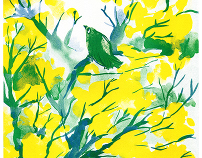 Song Bird - Riso print A4