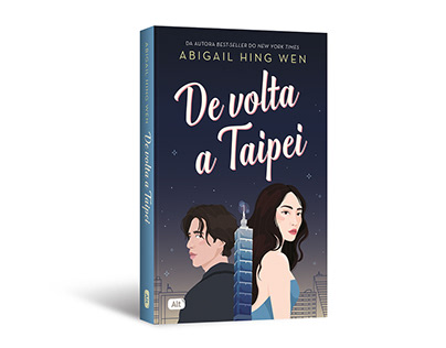 Book cover design of "De volta a Taipei"