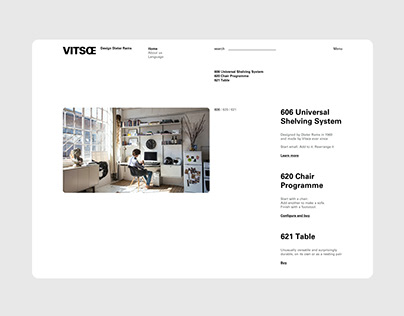 vitsœ / website redesign concept
