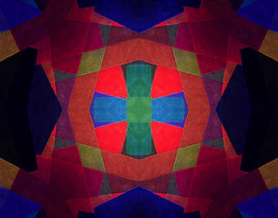 Photomontage numérique croix multicolore