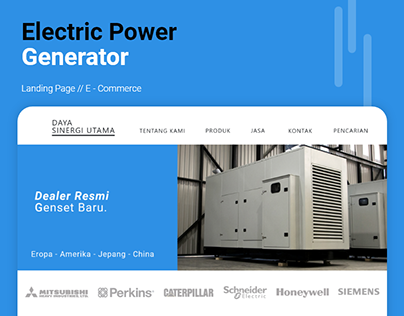 Electric Power Generator Store Landing Page