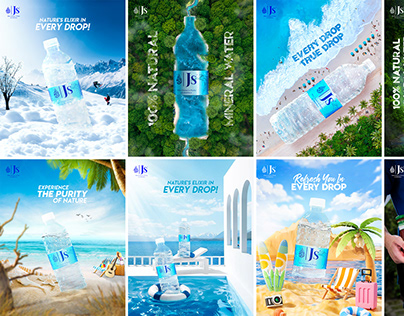 Mineral Water Manipulation social media ads design