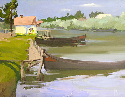 Boats. Etude. 50х70 canvas, oil. 2007