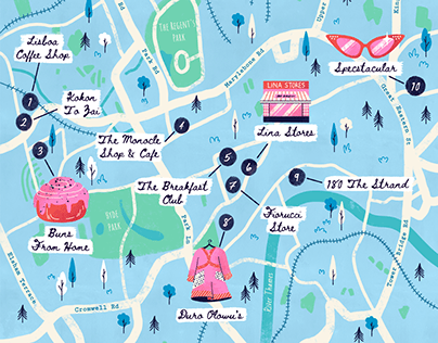 Illustrated Maps for IT'S A PASSION THING Magazine
