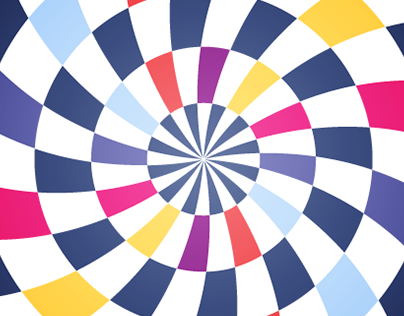 Colorful Spiral Op Art Vector