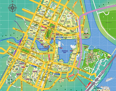 Tourist Map of Marina Bay Singapore