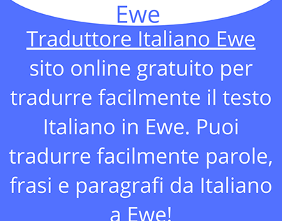 Traduttore Italiano Ewe