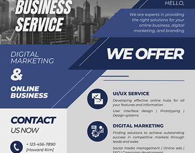 BUSINESS SEVICE FLYER FOR HOWARD CREATIVITY LIMITED