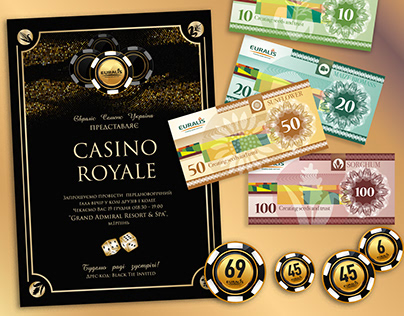 Accompanying materials for the Casino themed event