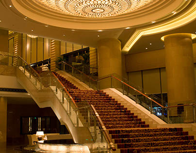 Grand staircase & Dome lighting design- shangr la hotel