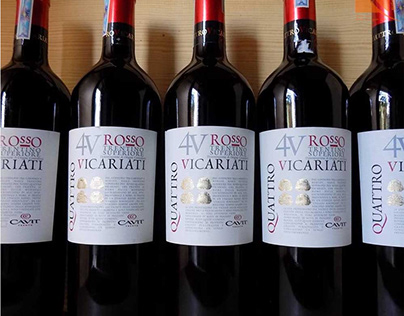 Rượu vang Quattro 4V Vicariati Rosso