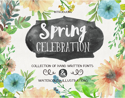 Spring Celebration -Collection of hand written fonts