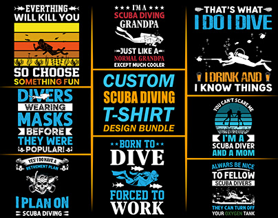 Custom Scuba Diving T-shirt Design Bunddle