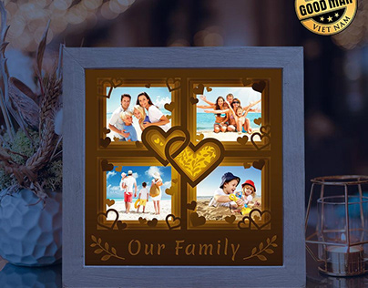 Family Gallery – Personalized Papercut Lightbox
