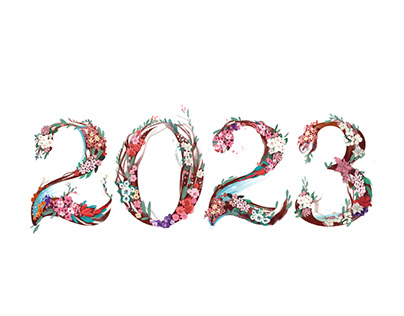 2023 expressive typography illustration