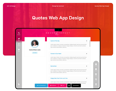 Quotes Web App Design