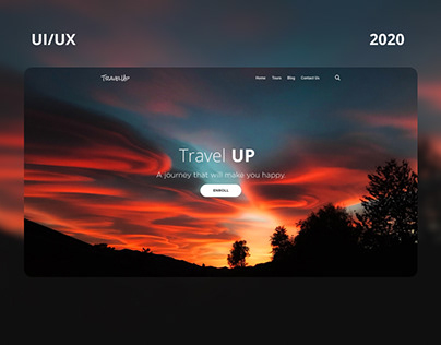 UI/UX Web Design tourist agency "Travel Up"