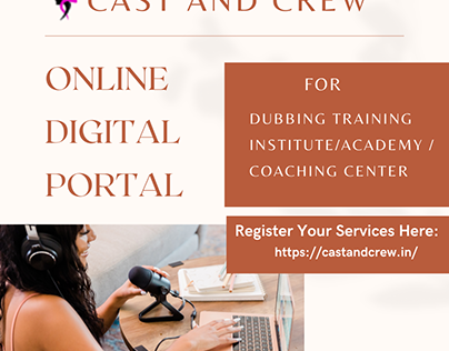 Cast and Crew Digital portal for Dubbing Institute
